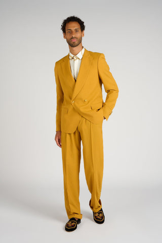 VESTE CROISEE MOUTARDE - Lords & Fools dandy, frenchstyle, menfashion, paris, parisianstyle, S24, suit, SUMMER 2024, tailoring