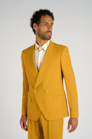 VESTE CROISEE MOUTARDE - Lords & Fools dandy, frenchstyle, menfashion, paris, parisianstyle, S24, suit, SUMMER 2024, tailoring