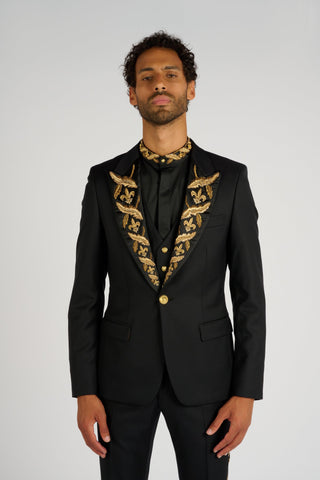 Chemise à col brodé Officier - Lords & Fools broderies, dandy, frenchstyle, menfashion, militaire, Mood_Military, paris, parisianstyle, S24, suit, SUMMER 2024, tailoring