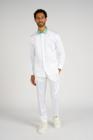 CHEMISE BLANCHE COL AQUA - Lords & Fools 