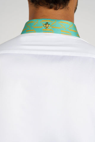 CHEMISE BLANCHE COL AQUA - Lords & Fools 