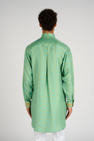 CHEMISE GRANDPA AQUA MONOGRAMME - Lords & Fools 