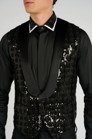 gILET A SEQUINS - Lords & Fools dandy, frenchstyle, menfashion, paris, parisianstyle, S24, suit, SUMMER 2024, tailoring