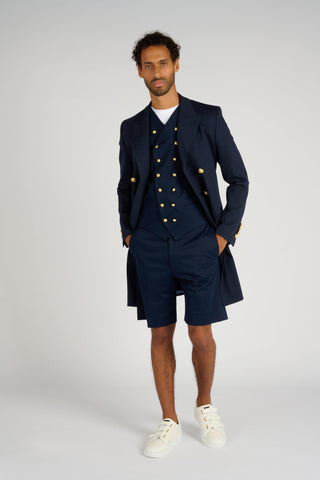 GILET CROISE NAVY - Lords & Fools dandy, frenchstyle, menfashion, paris, parisianstyle, S24, suit, SUMMER 2024, tailoring