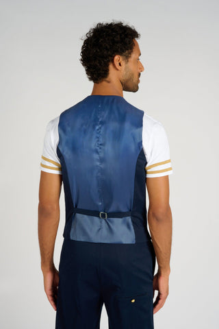 GILET CROISE NAVY - Lords & Fools dandy, frenchstyle, menfashion, paris, parisianstyle, S24, suit, SUMMER 2024, tailoring