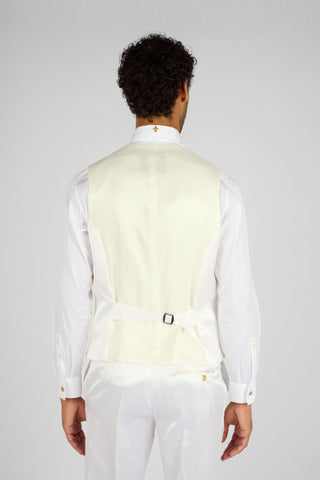 GILET SATIN BLANC - Lords & Fools dandy, frenchstyle, menfashion, paris, parisianstyle, S24, suit, SUMMER 2024, tailoring