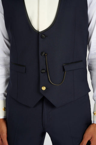 GILET TUXEDO NAVY - Lords & Fools dandy, frenchstyle, menfashion, paris, parisianstyle, S24, suit, SUMMER 2024, tailoring