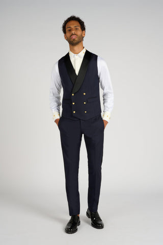 GILET TUXEDO NAVY - Lords & Fools dandy, frenchstyle, menfashion, paris, parisianstyle, S24, suit, SUMMER 2024, tailoring