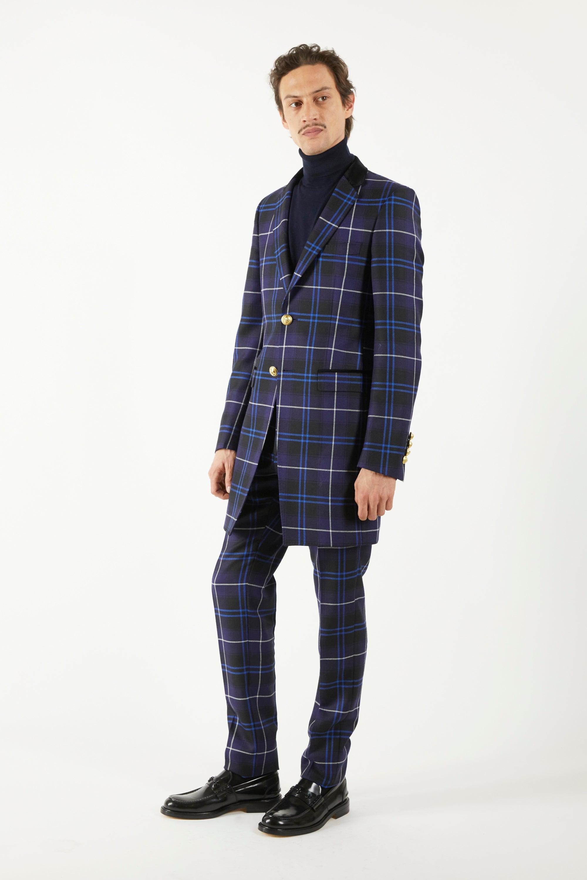 Tartan sales coat men