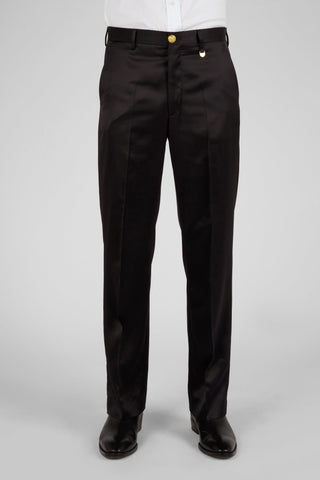 PANTALON DROIT SATIN NOIR - Lords & Fools 