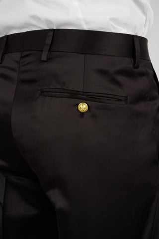 PANTALON DROIT SATIN NOIR - Lords & Fools 