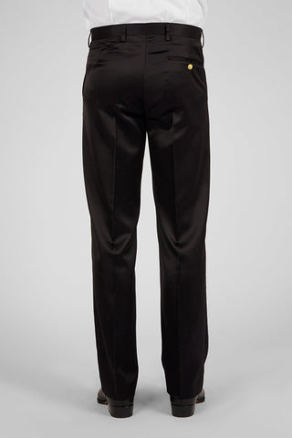 PANTALON DROIT SATIN NOIR - Lords & Fools 