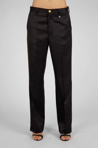 PANTALON EN SATIN NOIR - Lords & Fools dandy, frenchstyle, menfashion, paris, parisianstyle, S24, suit, SUMMER 2024, tailoring