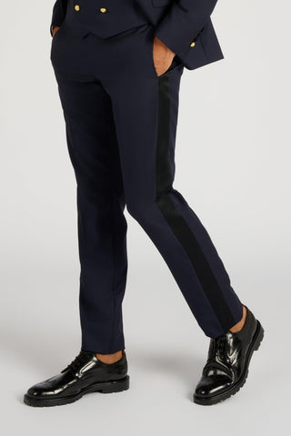 PANTALON TUXEDO NAVY - Lords & Fools dandy, frenchstyle, menfashion, paris, parisianstyle, S24, suit, SUMMER 2024, tailoring