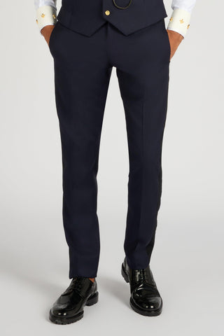 PANTALON TUXEDO NAVY - Lords & Fools dandy, frenchstyle, menfashion, paris, parisianstyle, S24, suit, SUMMER 2024, tailoring