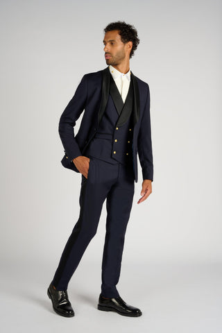 PANTALON TUXEDO NAVY - Lords & Fools dandy, frenchstyle, menfashion, paris, parisianstyle, S24, suit, SUMMER 2024, tailoring