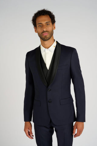 PANTALON TUXEDO NAVY - Lords & Fools dandy, frenchstyle, menfashion, paris, parisianstyle, S24, suit, SUMMER 2024, tailoring