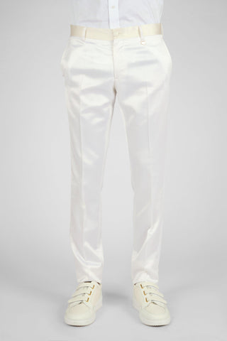 PANTALON TUXEDO SATIN BLANC - Lords & Fools 