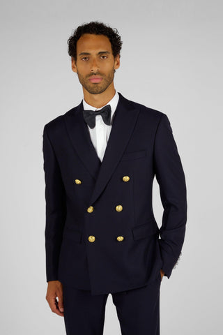 VESTE CROISEE NAVY - Lords & Fools 