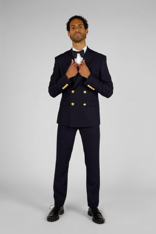 VESTE CROISEE NAVY - Lords & Fools 