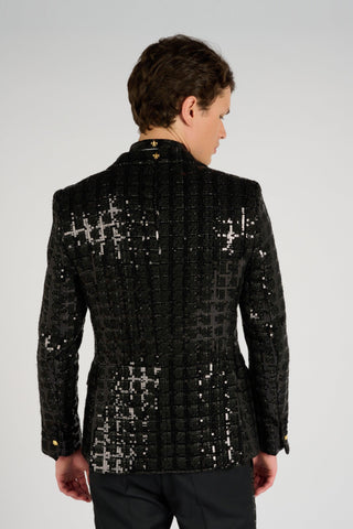 VESTE SEQUINS NOIRS - Lords & Fools 