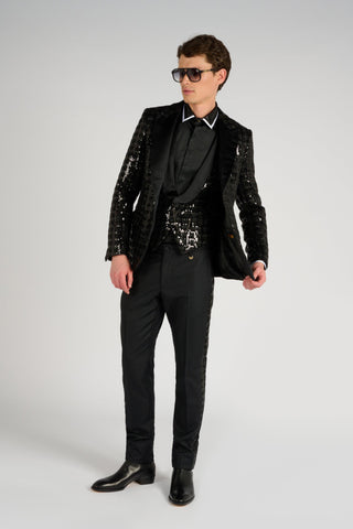 VESTE SEQUINS NOIRS - Lords & Fools 